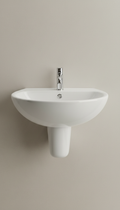Illustration — Lavabo encastrable blanc